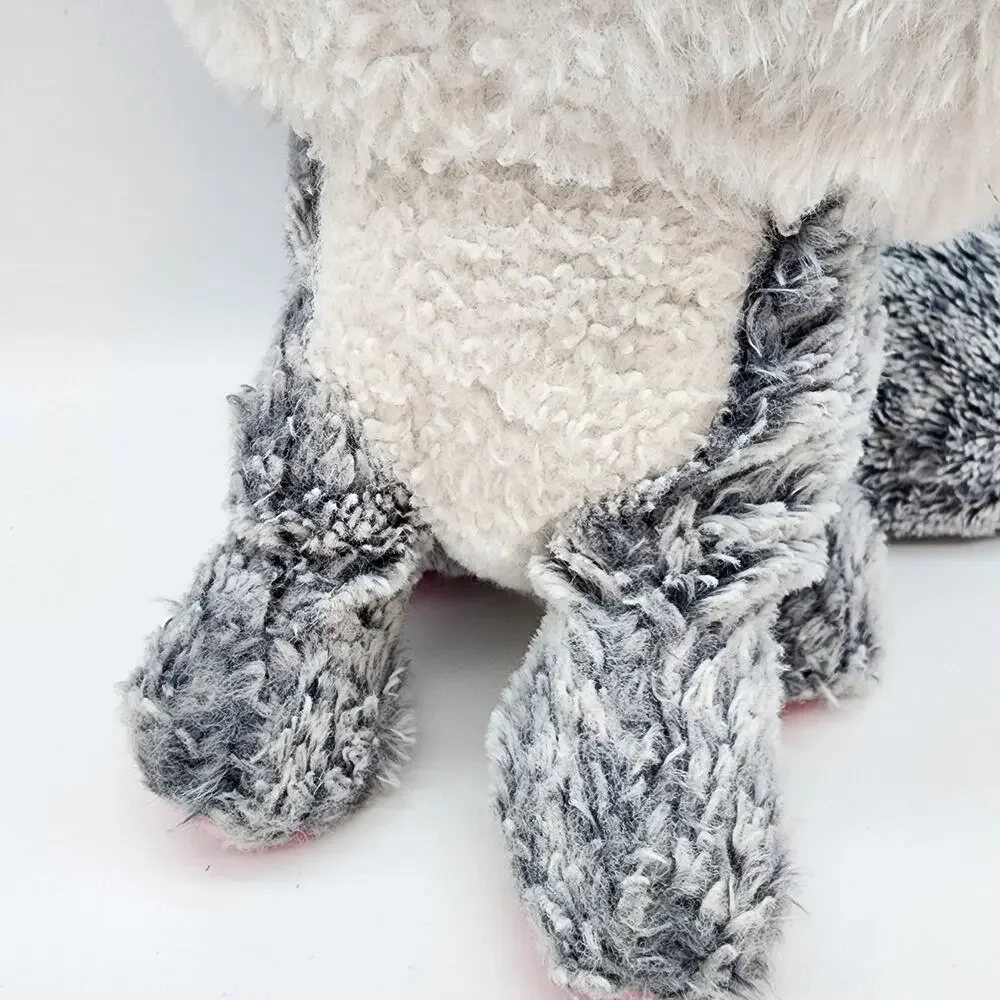 Fluffy Gray Cat Fox Stuffed Plush 12